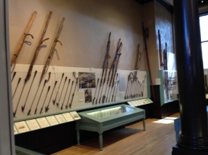 Some of the harpoons on display.